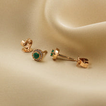 Load image into Gallery viewer, Avel Earrings with Emerald