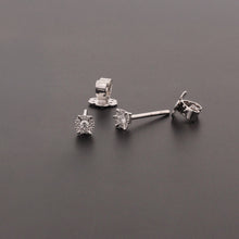 Load image into Gallery viewer, Aural White Gold Stud Earrings