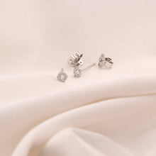 Load image into Gallery viewer, Aural White Gold Stud Earrings