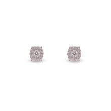 Load image into Gallery viewer, Aural White Gold Stud Earrings