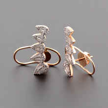 Load image into Gallery viewer, Diamond Arch Earrings