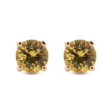 Load image into Gallery viewer, Zaina 4mm Yellow Sapphire Stud Earrings