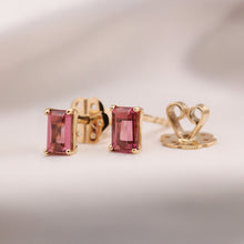 Load image into Gallery viewer, Marel Stud Earrings - Rubellite
