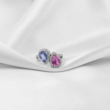 Load image into Gallery viewer, You and Me Ring with Pink and Blue Sapphires
