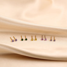 Load image into Gallery viewer, Zaina 4mm Yellow Sapphire Stud Earrings
