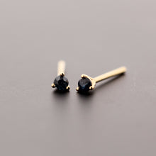 Load image into Gallery viewer, Abismo 2mm Sapphire Stud Earrings

