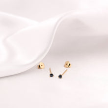 Load image into Gallery viewer, Abismo 2mm Sapphire Stud Earrings
