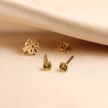 Load image into Gallery viewer, Zaina 4mm Yellow Sapphire Stud Earrings
