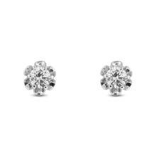 Load image into Gallery viewer, Diamond Flower Earrings
