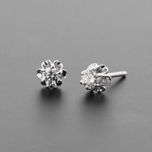 Load image into Gallery viewer, Diamond Flower Earrings
