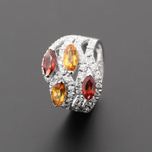 Load image into Gallery viewer, Eloise Ring with Garnet and Citrine
